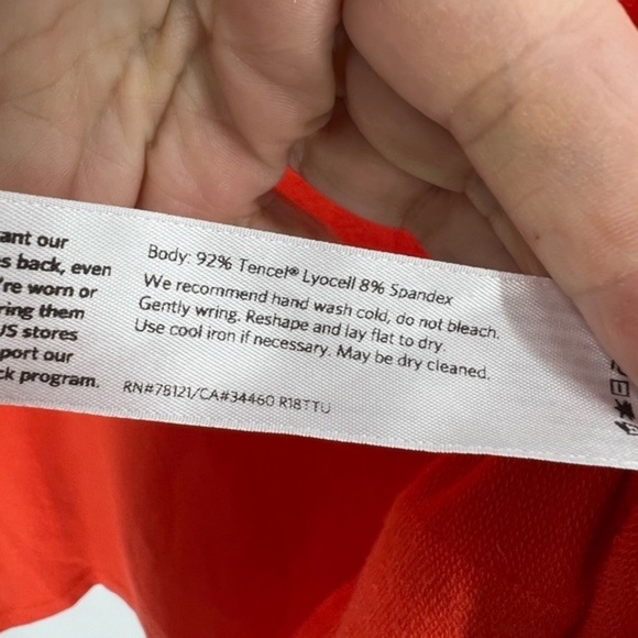 Eileen fisher, orange boxy oversize lagenlook fit drop shoulder pocket top - Picture 8 of 8